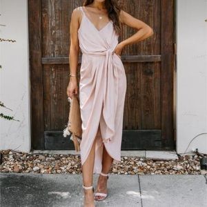 Vici Satin Midi Dress